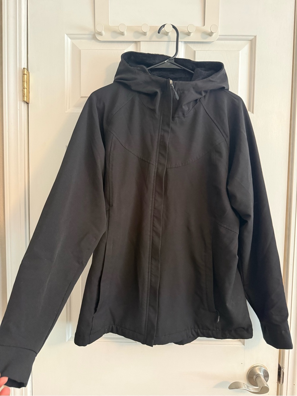 Kirkland Signature Black Plush Fleece Jacket with Hood